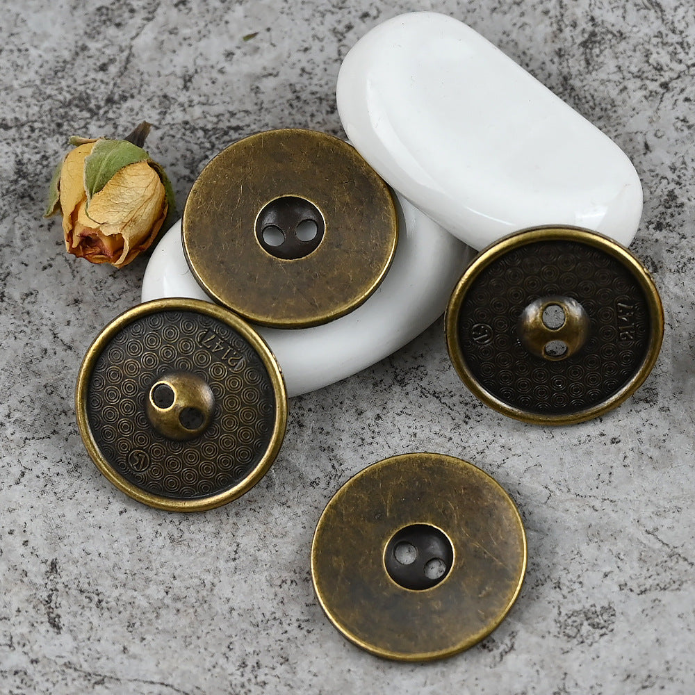 Bunli - DIY 10 Pack Vintage Stamped Shank Button