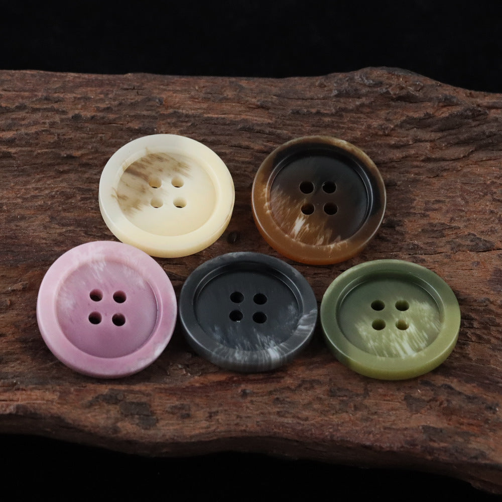 Bunli - DIY 10 Pack Contrast-Marked Round Button