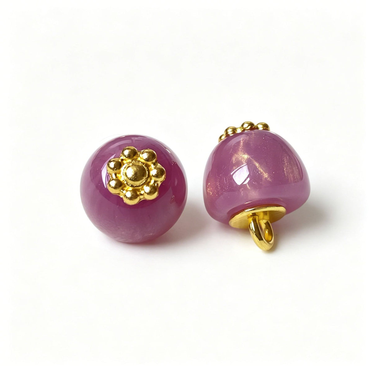 Bunli - DIY 10 Pack Apple-Shaped Floral Shank Button