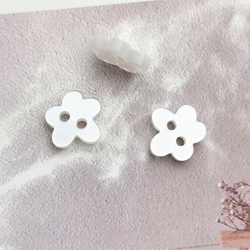 11mm13mm15mm两眼珠光色异形星星纽扣童装开衫连衣裙树脂海星扣子