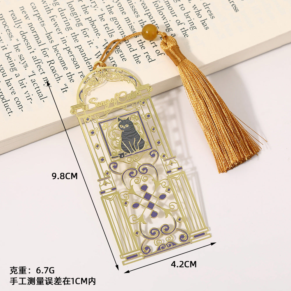 Novellea - Cat-Pose Chain-or-Tassel Bookmark