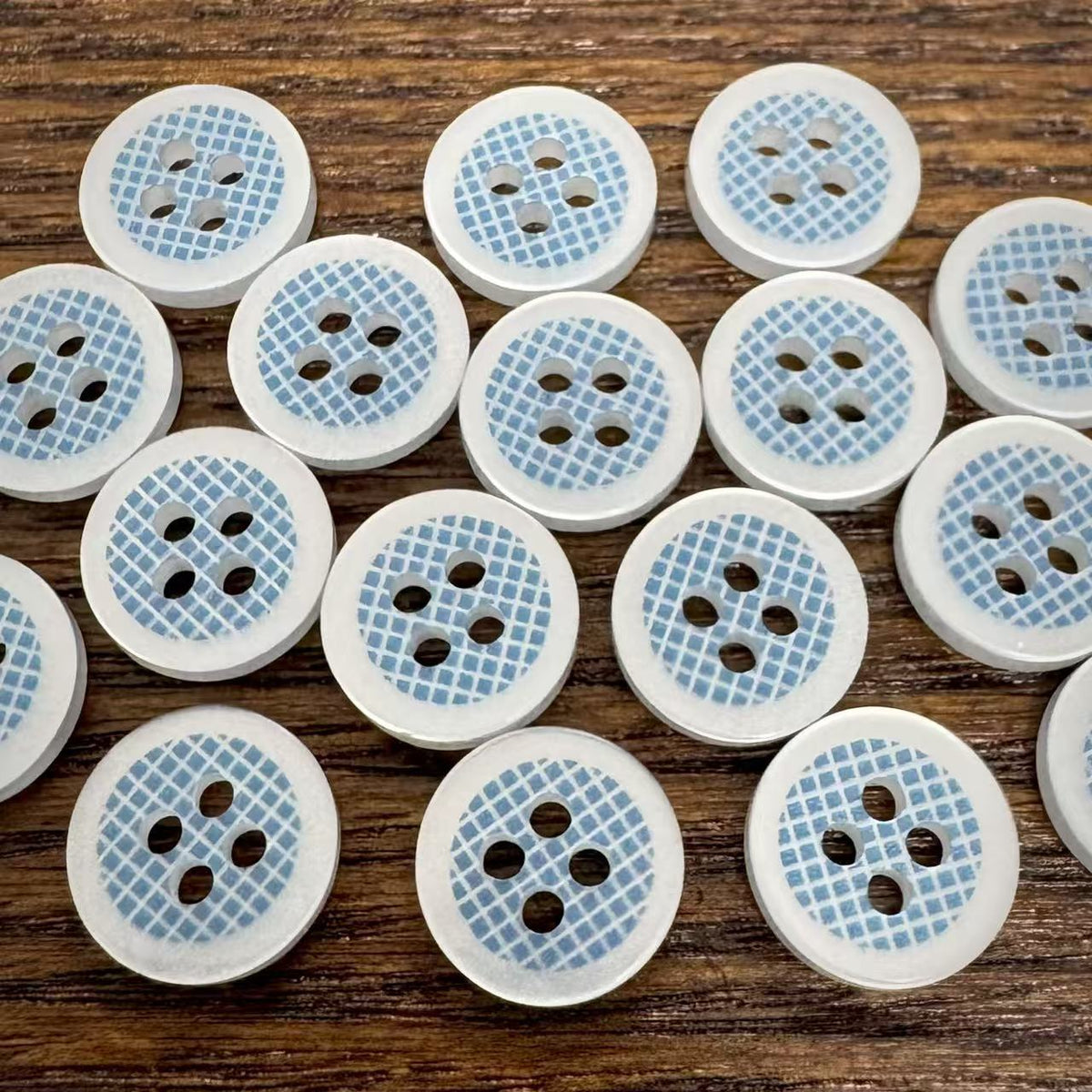 Bunli - DIY 10 Pack Plaid Four Hole Button