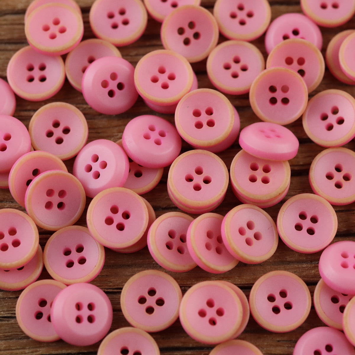 Bunli - DIY 10 Pack Matte Round Four Hole Button