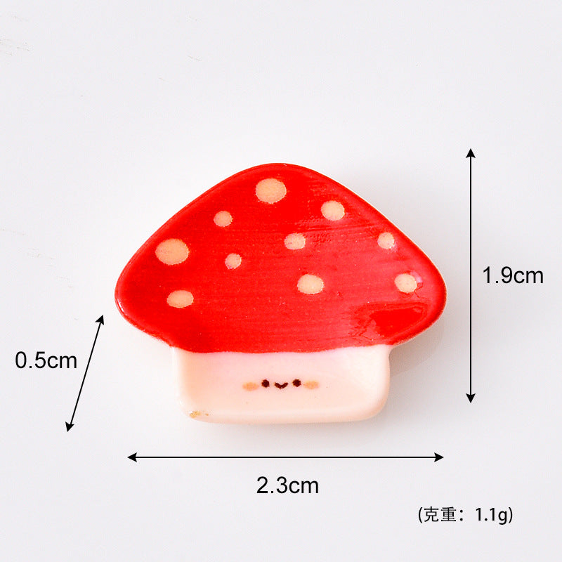 新品卡通红蘑菇全套厨具微缩配件 迷你娃娃屋diy童话小屋树脂摆件