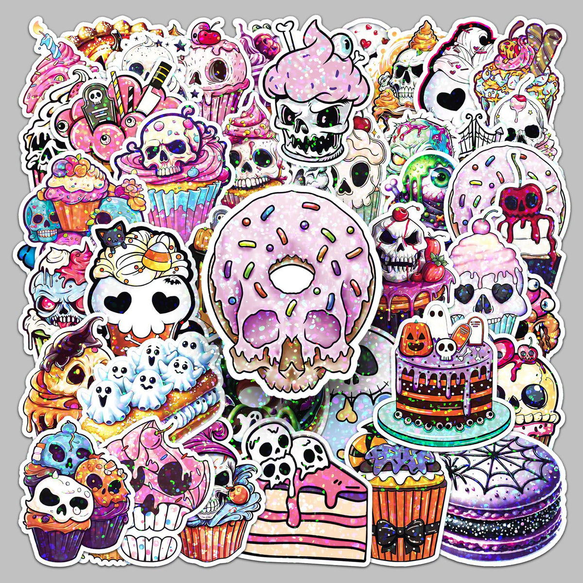 Lunira - Holographic Halloween Cake 50-Sticker Pack