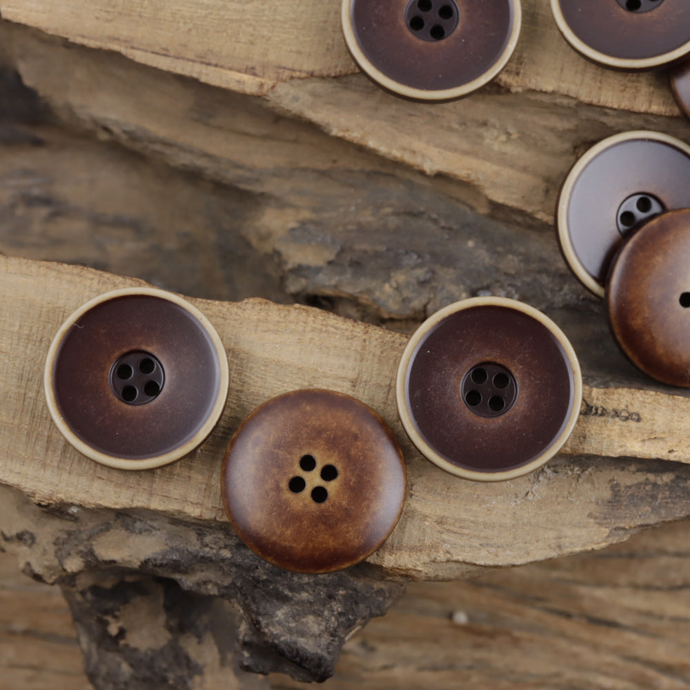 Bunli - DIY 10 Pack Contrast-Rim Round Button