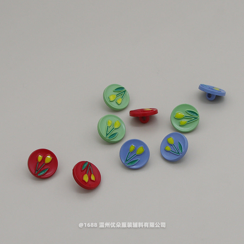 纽扣花朵儿童高端精致时尚西装西裤外套风衣扣子高档女大衣钮扣