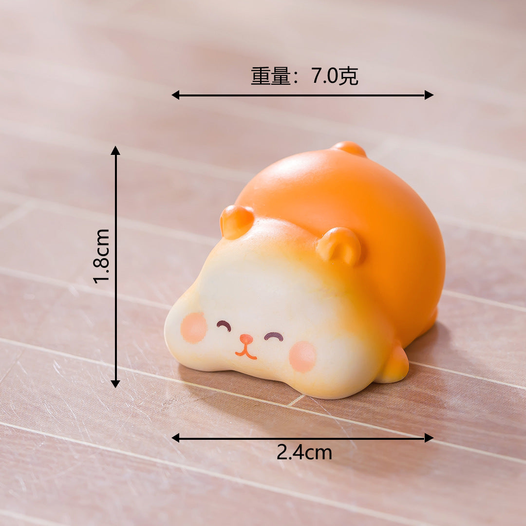 微景观创意可爱圆圆小仓鼠 公仔娃娃屋diy装饰配件迷你桌面小摆件