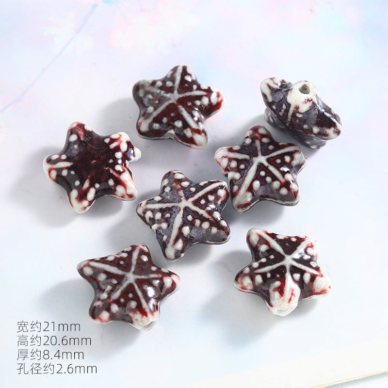 景德镇窑变陶瓷珠diy饰品配件贵妃醉瓷珠手串配件陶瓷珠子散批