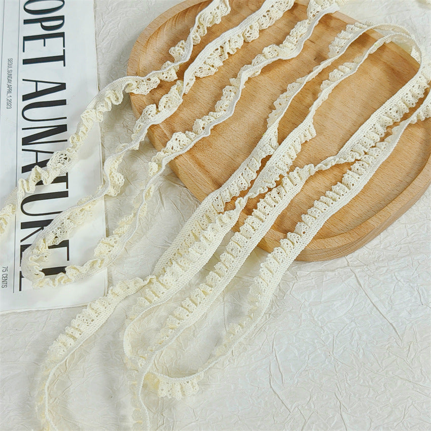 Rivora - Ivory Openwork Ruffled Trim Ribbon