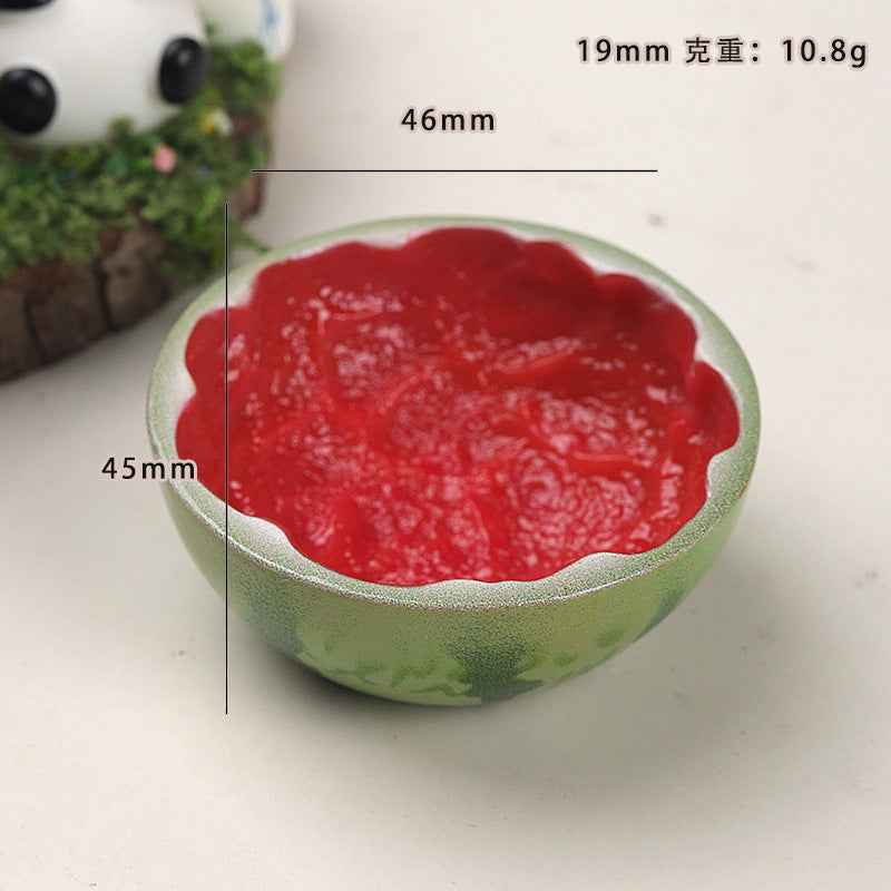 卡通diy树脂配件饰品立体西瓜碗奶油胶发夹鞋扣钥匙扣吊坠配饰