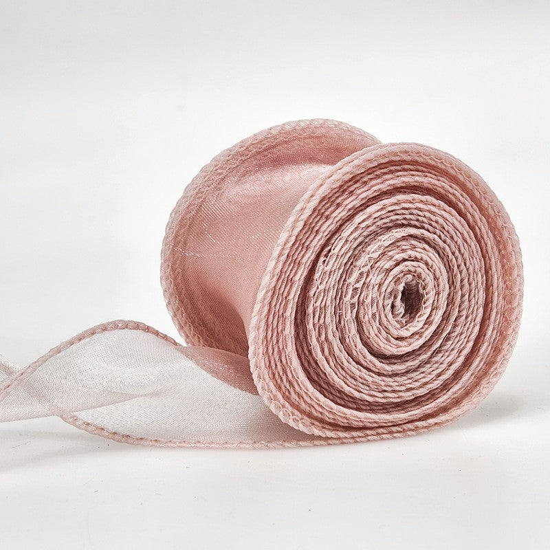 鱼尾纱丝带鲜花花束包装材料礼品盒装饰彩带拷边纱手工饰品配件