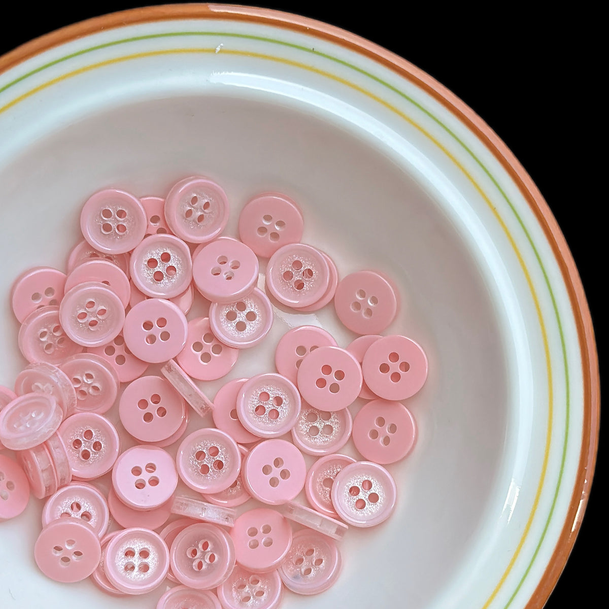 Bunli - DIY 10 Pack Candy Color Round Four-Hole Button