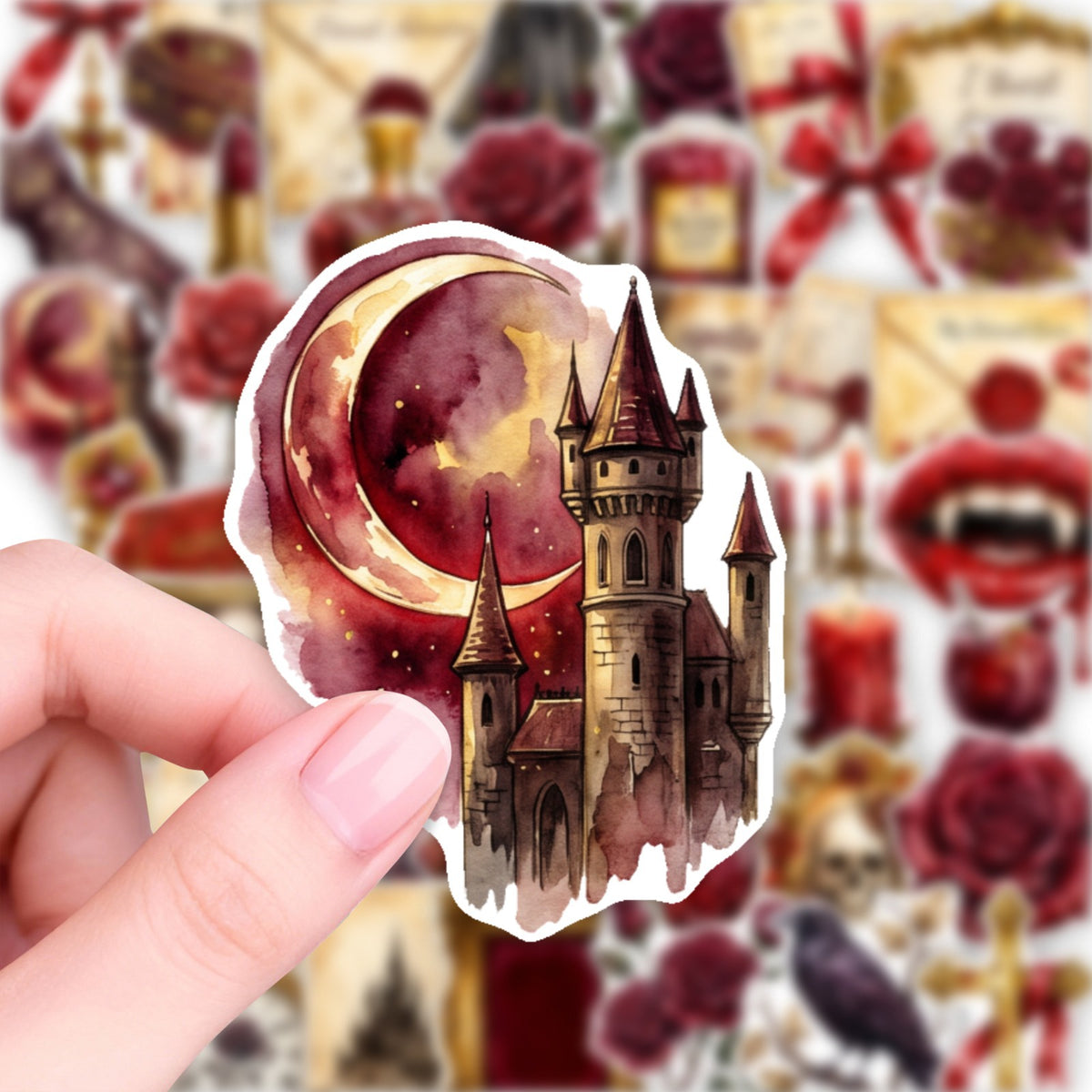 Lunira - Gothic Rose Castle 50-Sticker Pack