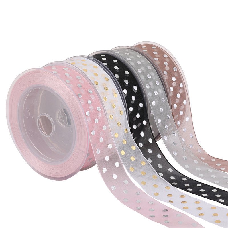 Rivora - Polka-Dot Semi-Sheer Ribbon