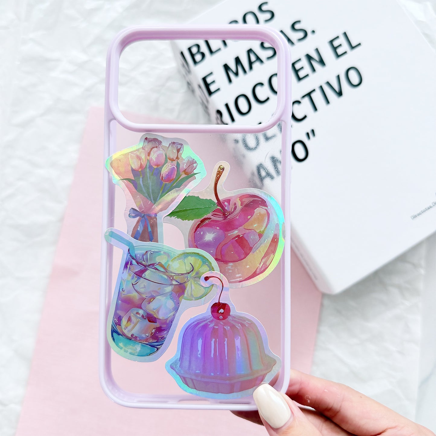 Lunira - Pastel Holographic Object Sticker Pack