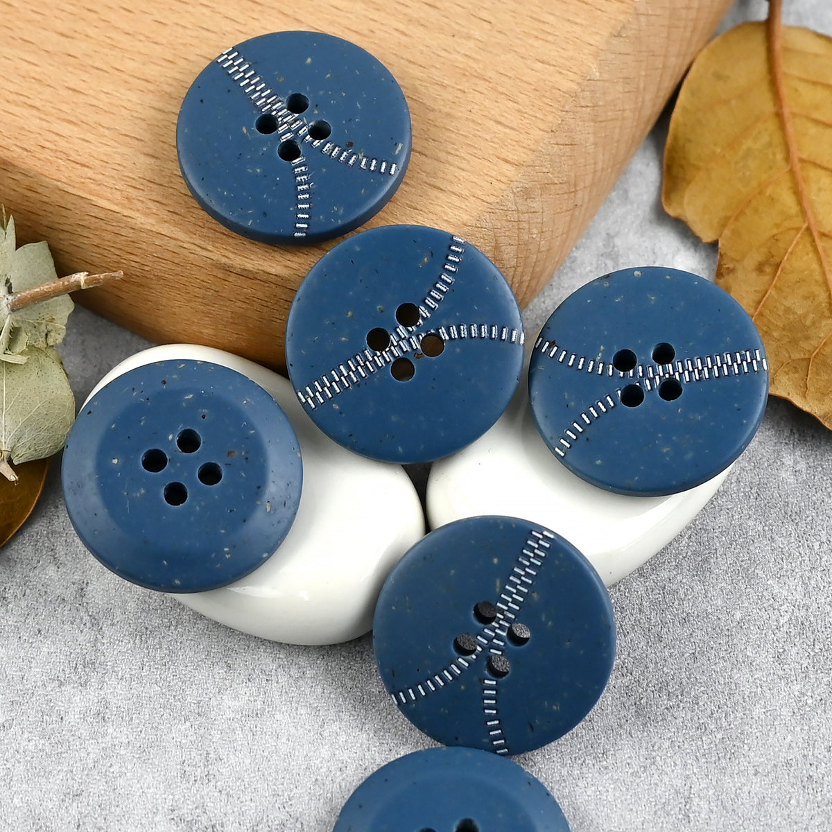 Bunli - DIY 10 Pack Zipper Line Four-Hole Button