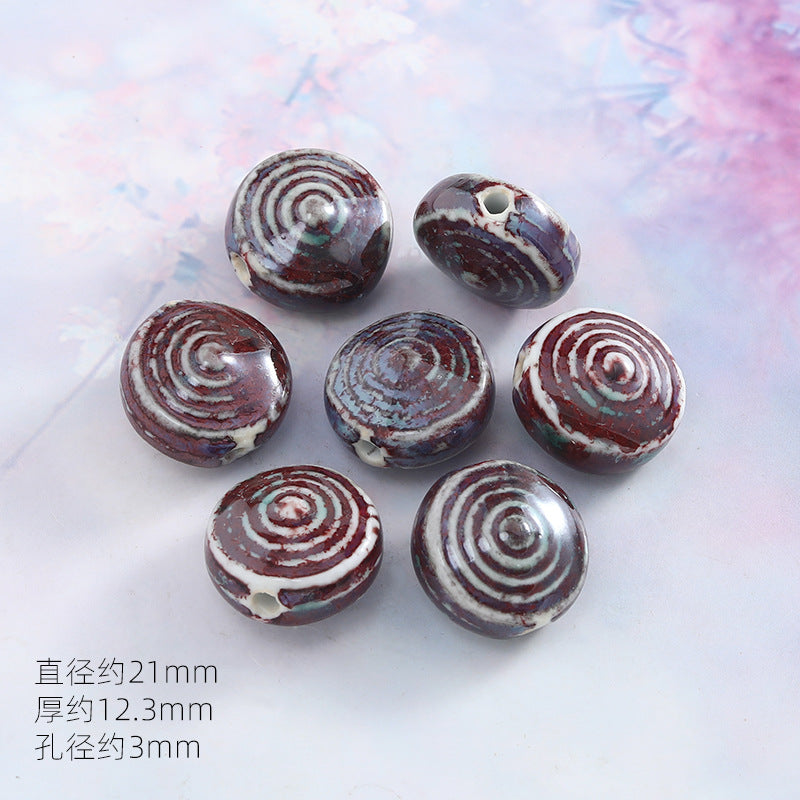 景德镇窑变陶瓷珠diy饰品配件贵妃醉瓷珠手串配件陶瓷珠子散批