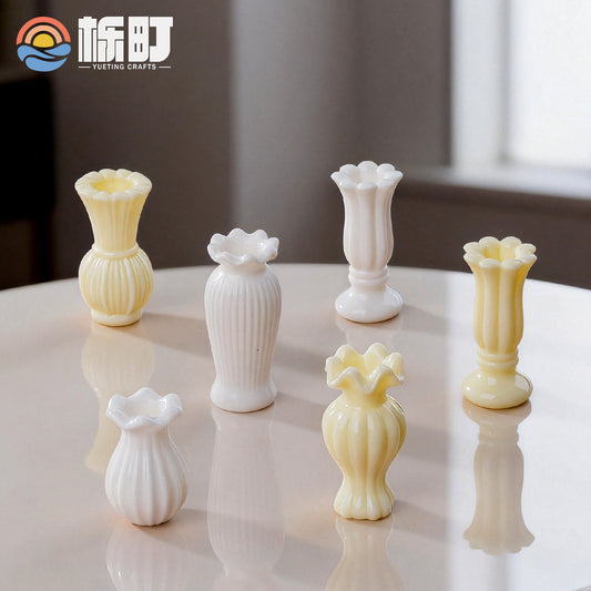 新品微景观复古法式花瓶 diy娃娃屋创意家具装饰品迷你桌面小摆件