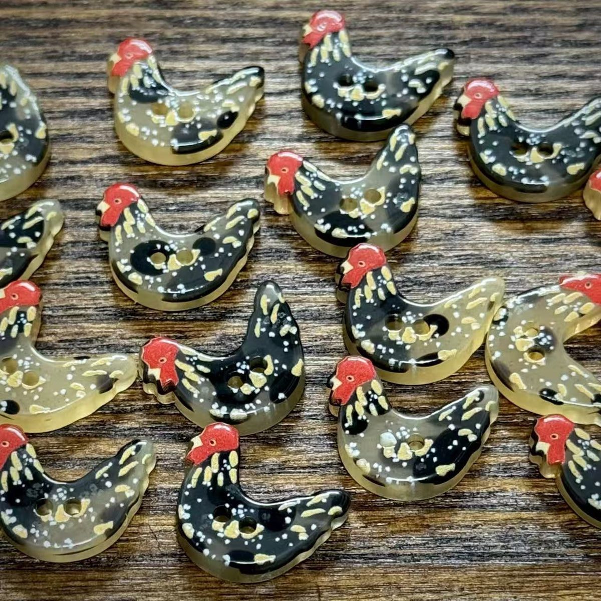 复古工艺品大公鸡纽扣两孔针织外套纽扣儿童DIY毛衣开衫bjd娃衣扣