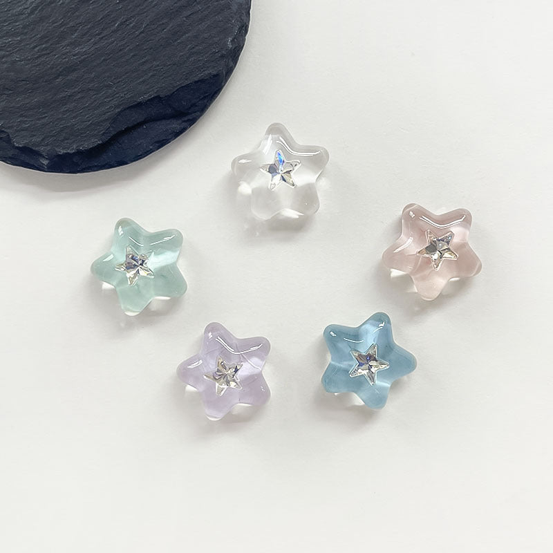 Chivy - Translucent Faceted Star Cabochon Accessory
