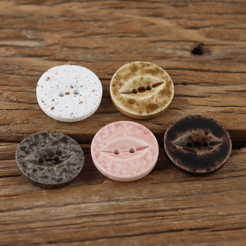 Bunli - DIY 10 Pack Mottled Round Button