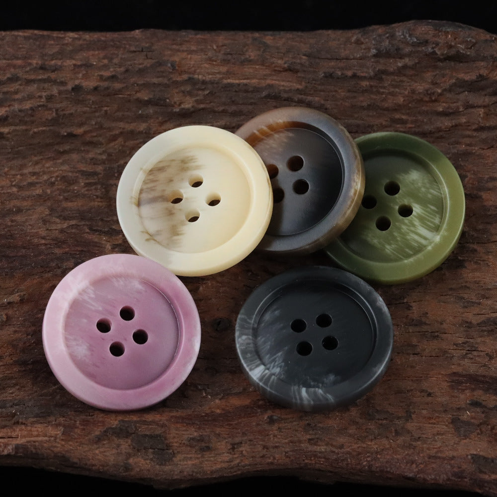 Bunli - DIY 10 Pack Contrast-Marked Round Button