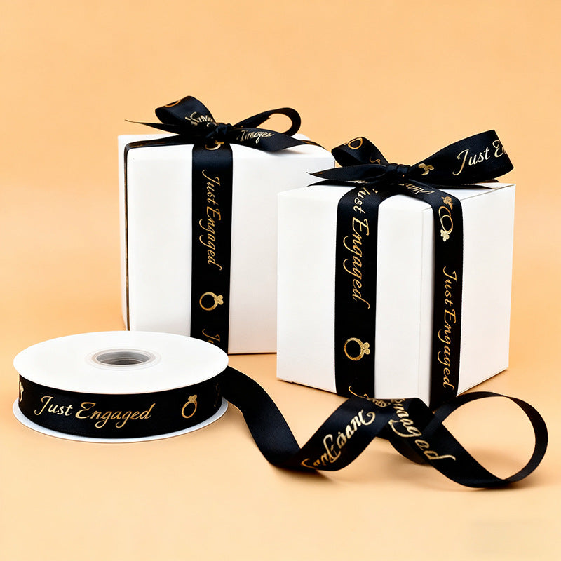 Rivora - Foil Just Engaged Ribbon