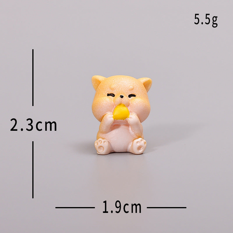 可爱柴犬小狗摆件微景观车载家居桌面树脂diy工艺装饰小万圣节