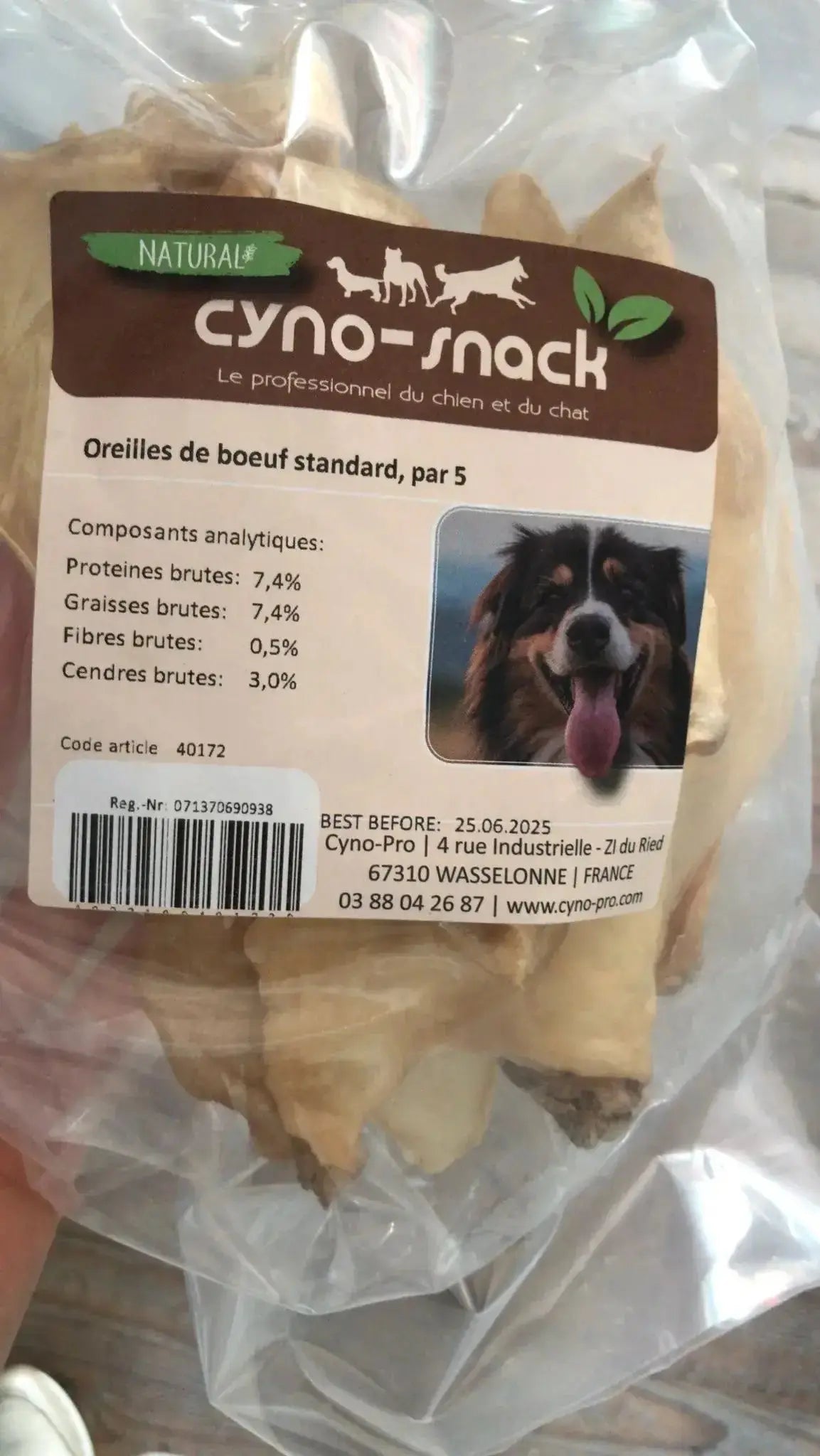 Oreilles de bœuf séchées - Lot de 5 4DogsOriginal