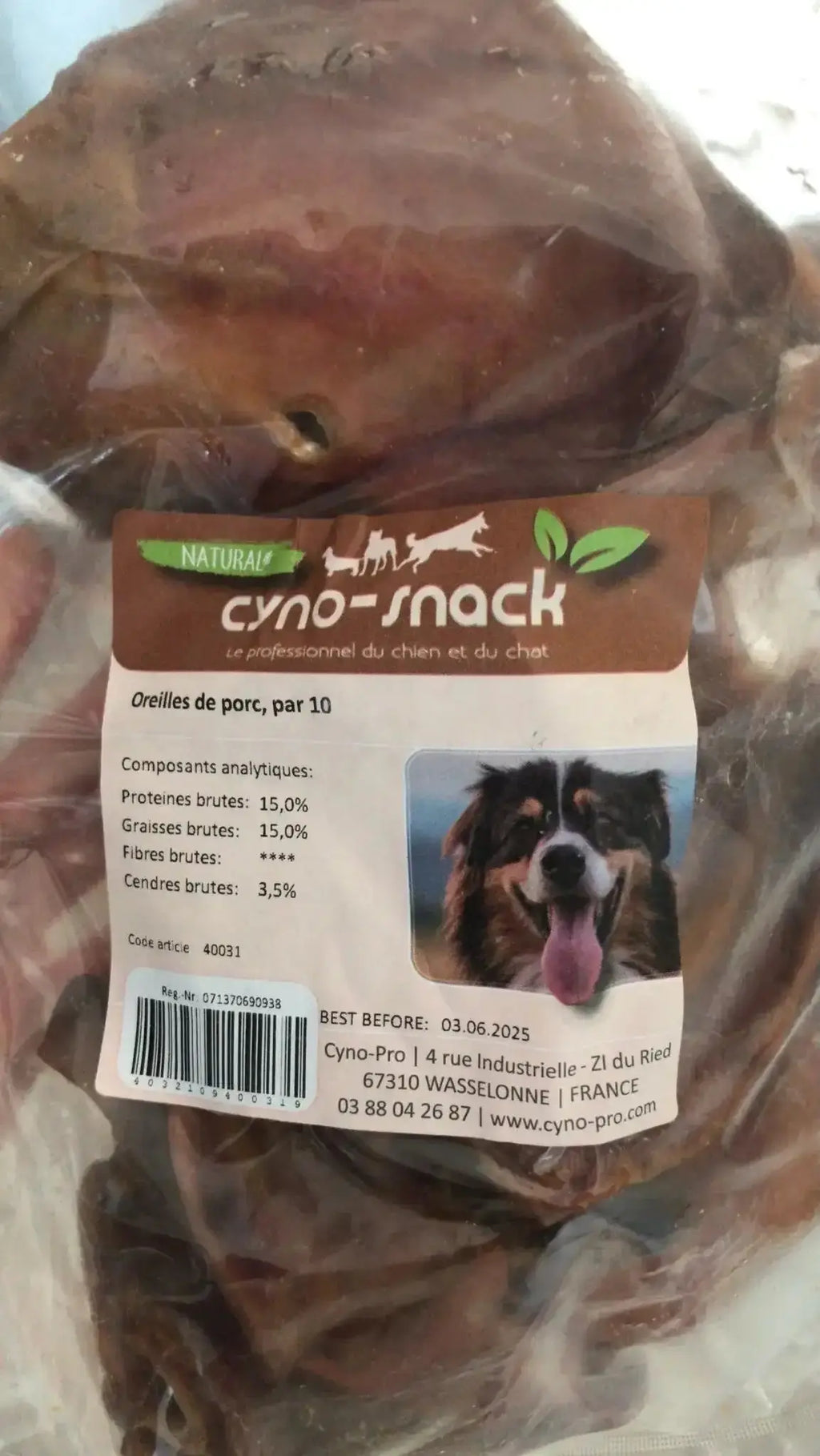 Oreilles de porc séchées pour chien - Lot de 10 4DogsOriginal