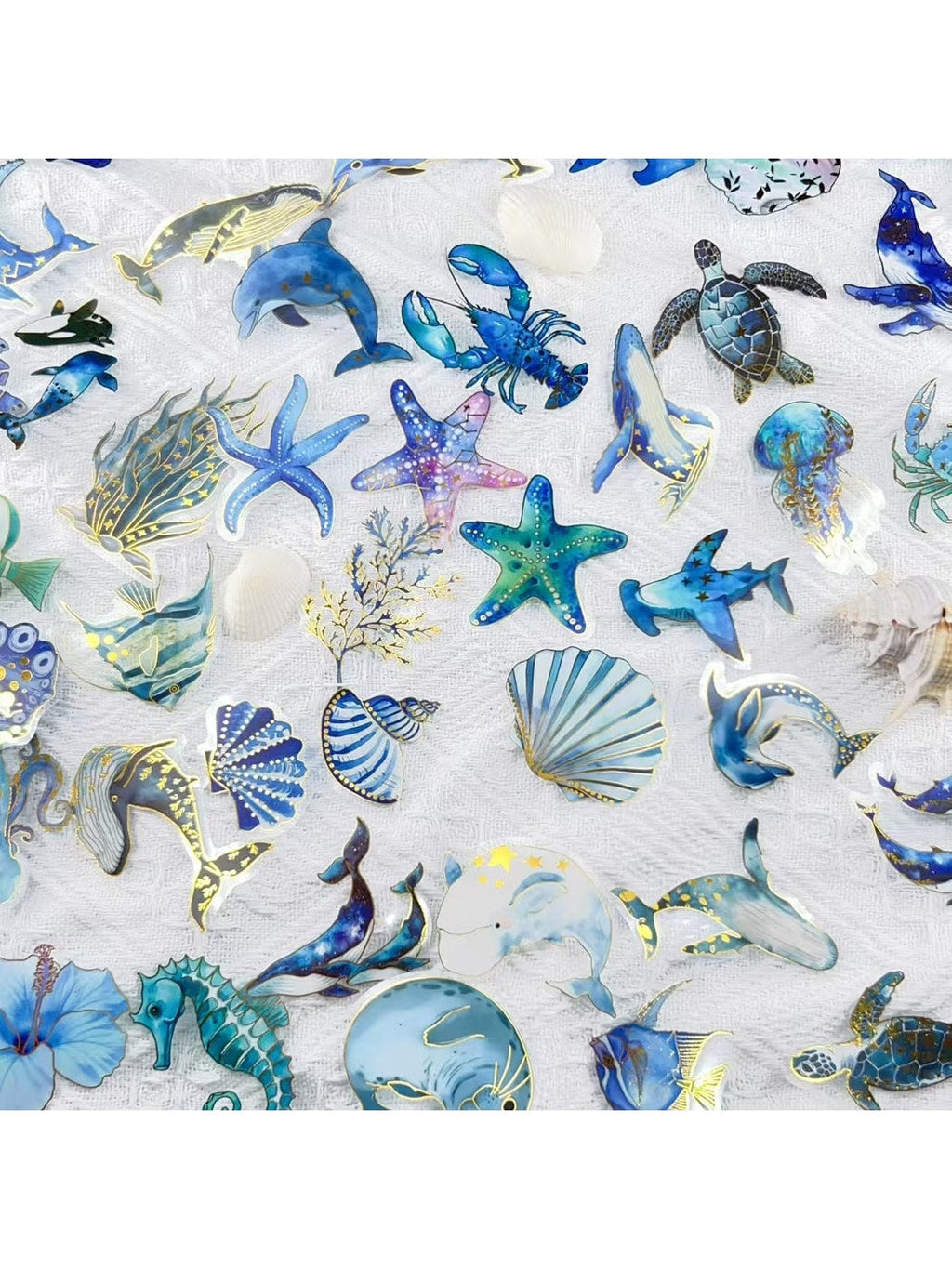 Lunira - Dolphin Whale Starfish Decorative Stickers pack Oria & Co