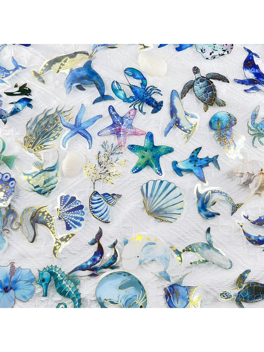 Lunira - Dolphin Whale Starfish Decorative Stickers pack Oria & Co