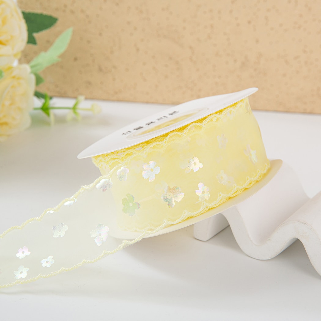 Rivora - DIY Sequin Floral Tulle Trim Ribbon