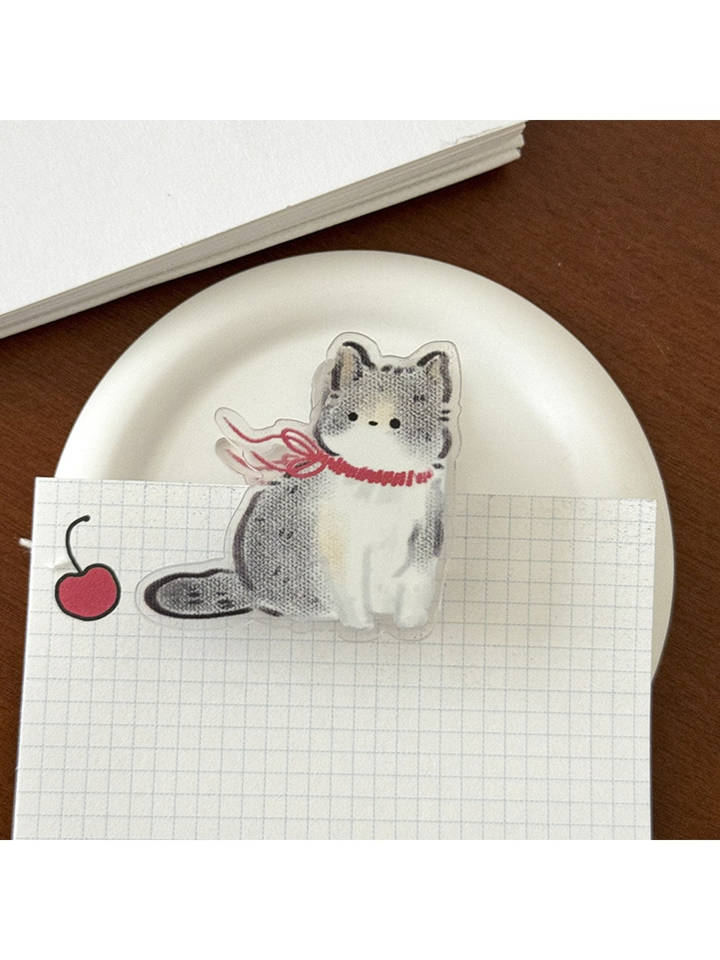 Clemi - Cute Cartoon Cat Acrylic Planner Clip Oria & Co