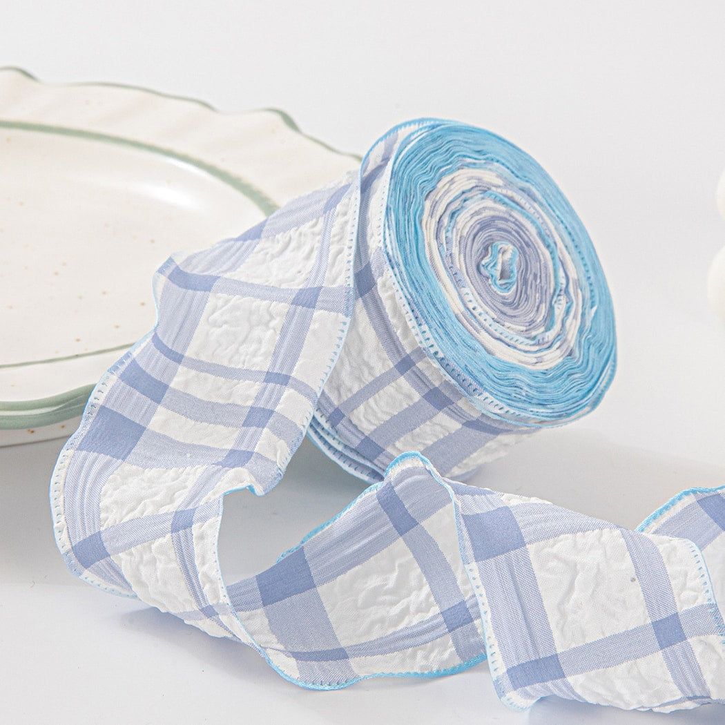 Rivora - DIY Ruffled Check Pleated Polyester Ribbon