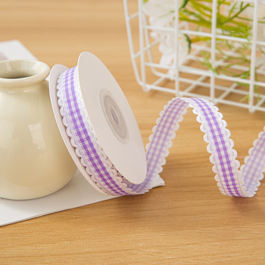 Rivora - DIY Wavy Edge Plaid Accent Ribbon