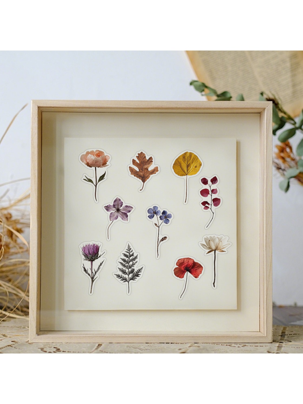 Lunira - Retro Plant and Flower Decoration Stickers Pack Oria & Co