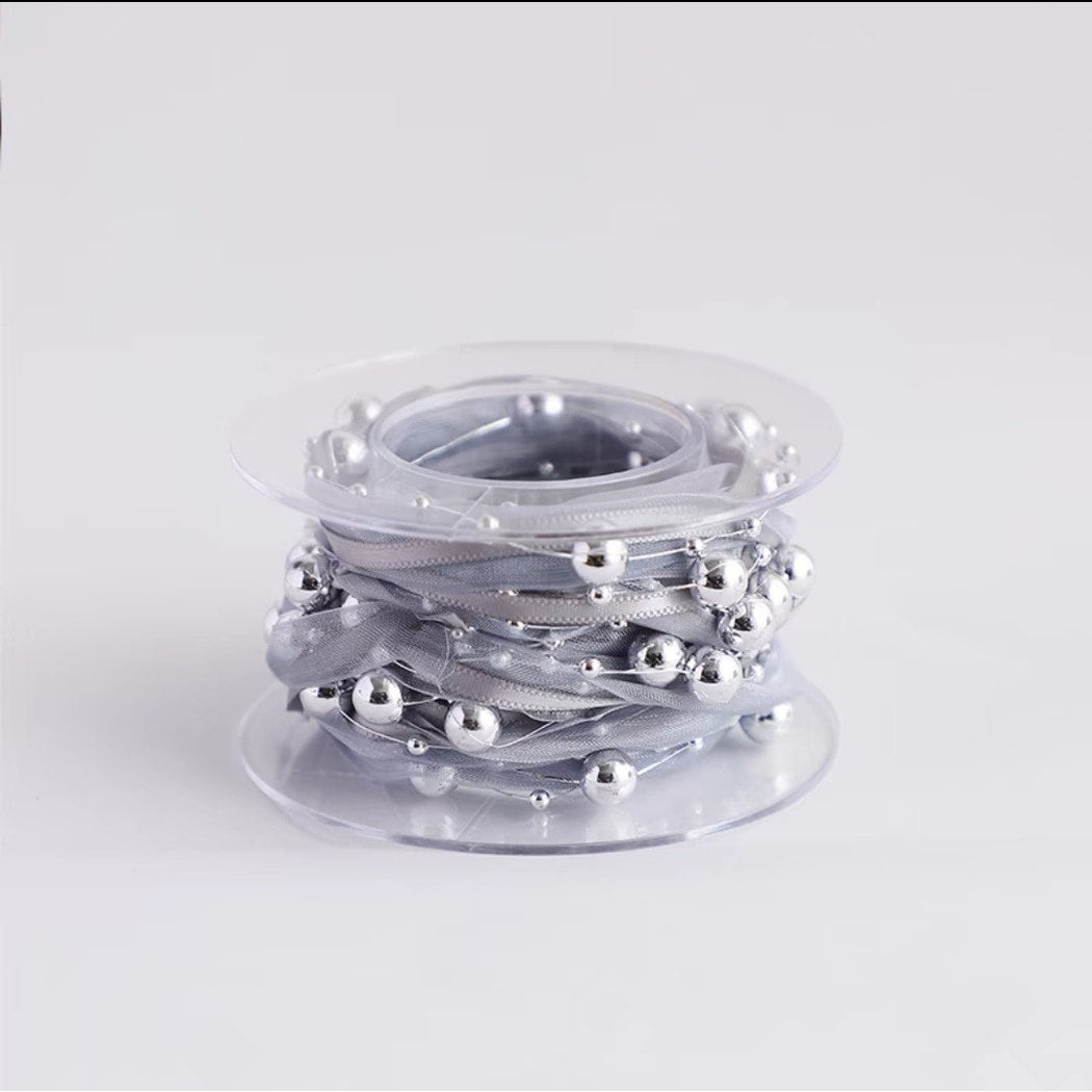 Rivora - DIY Beaded Tulle Style Decorative Ribbon