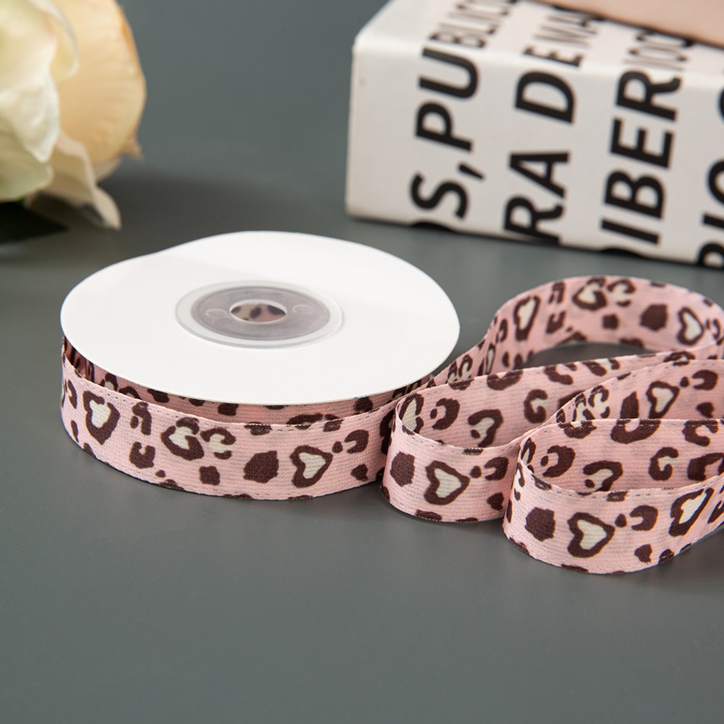 Rivora - DIY Leopard Print Polyester Ribbon