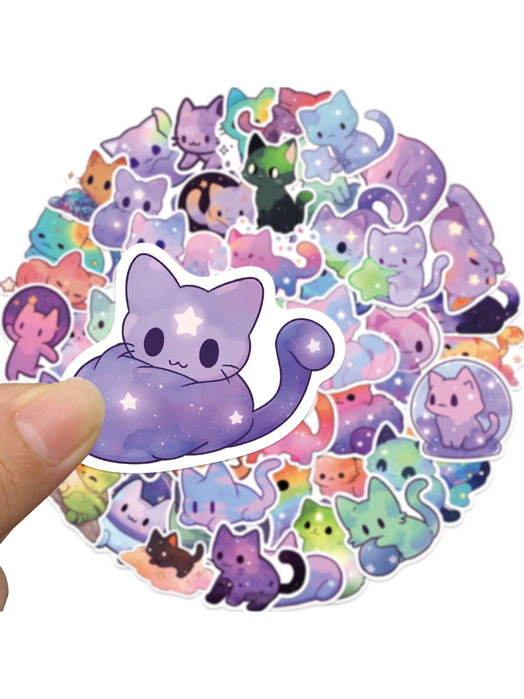 Lunira - Cute Cat Starry Sky Doodle Stickers Pack Oria & Co