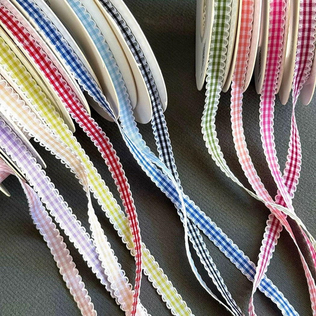 Rivora - DIY Plaid Wave Edge Decorative Trim Ribbon