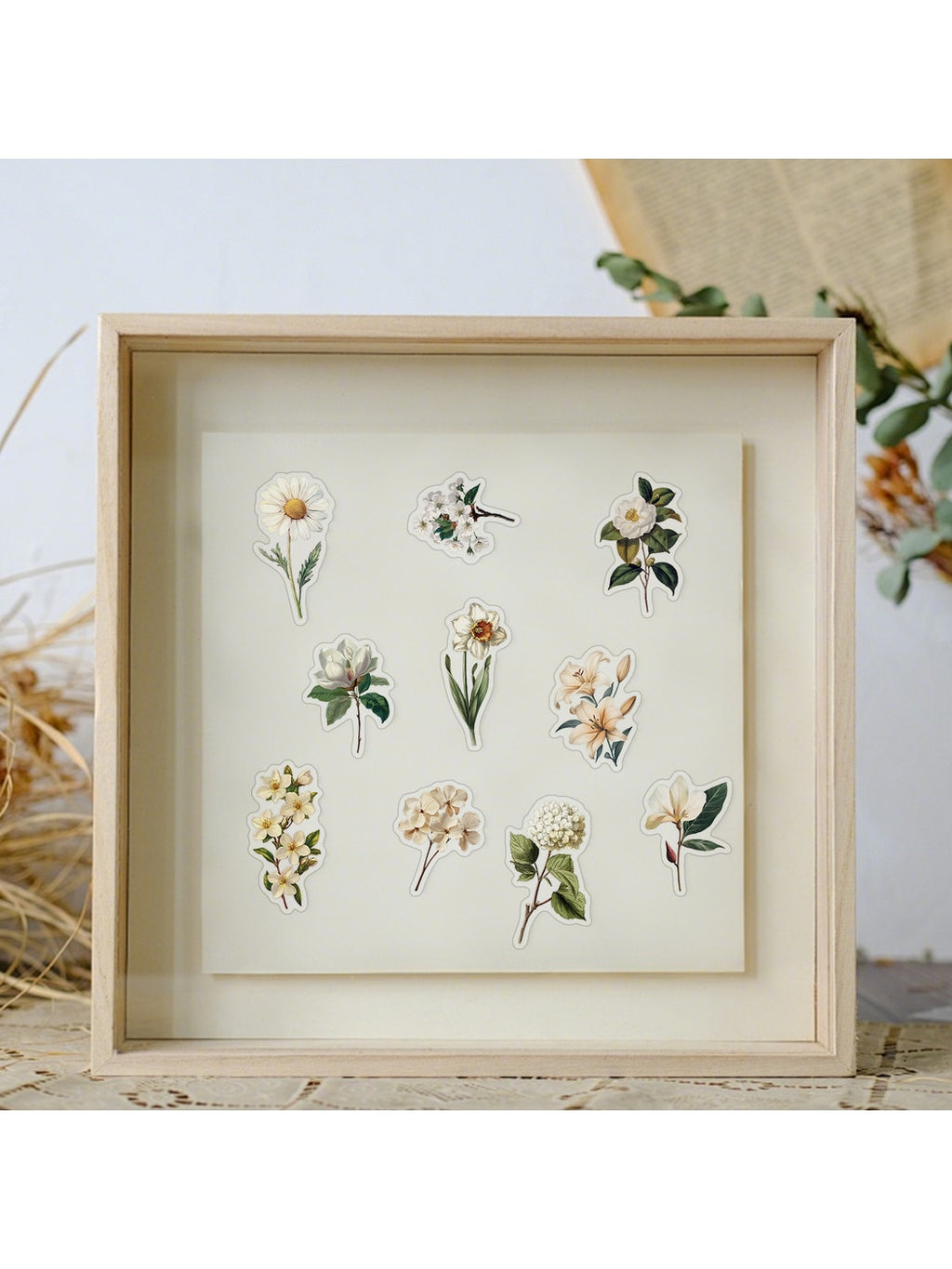 Lunira - Vintage Flower Branch Printed Stickers pack Oria & Co