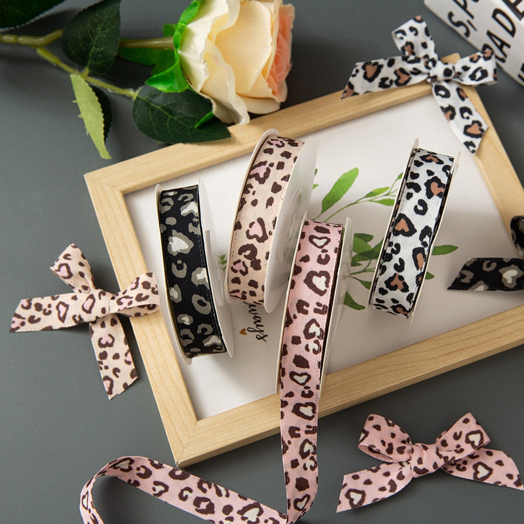 Rivora - DIY Leopard Print Polyester Ribbon