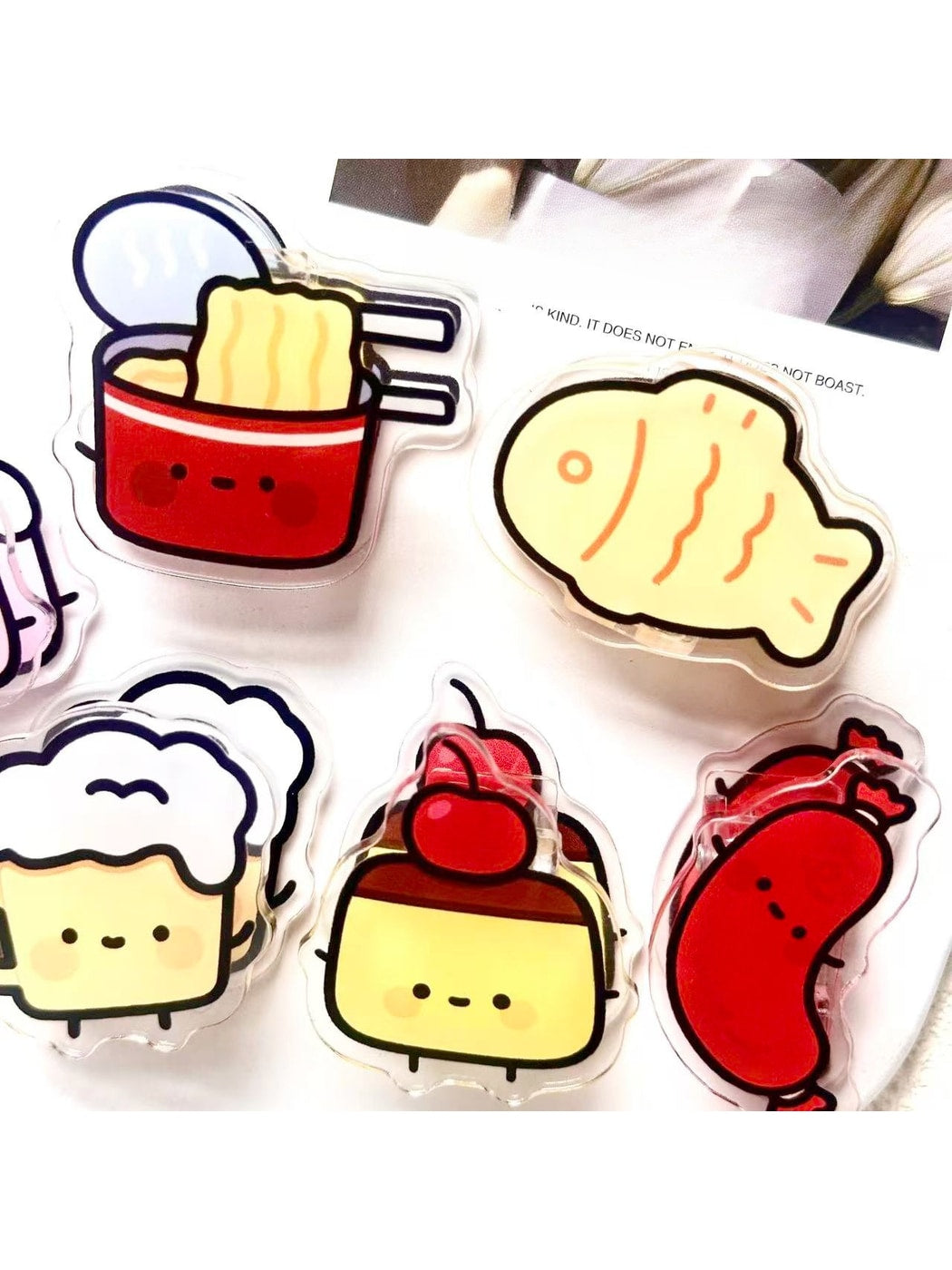 Clemi - Cute Acrylic Food Motif Double-Sided Planner Clip Oria & Co