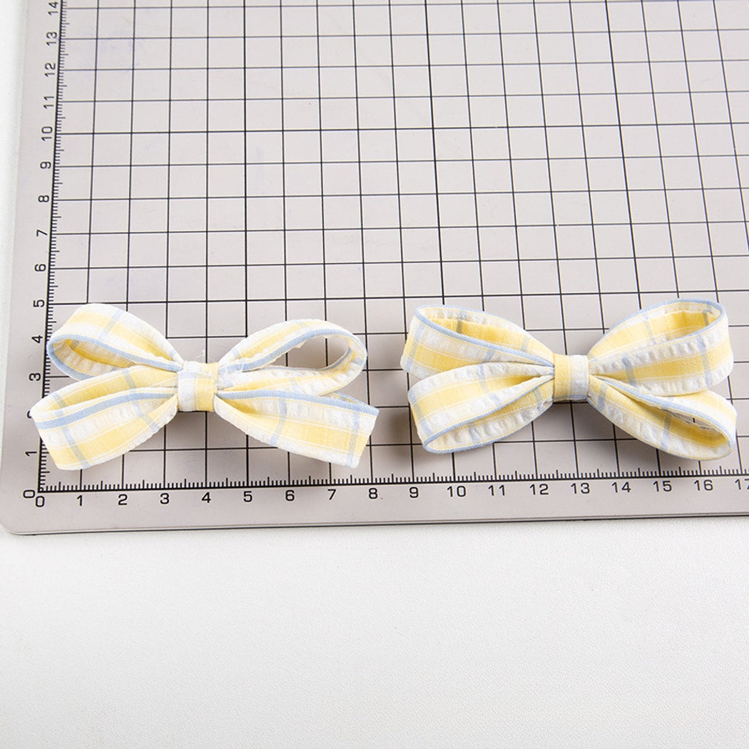 Chivy - Colorblock Plaid Bow DIY Accessory