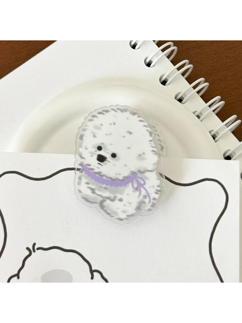 Clemi - Glossy Dog Shape Acrylic Decorative Planner Clip Oria & Co