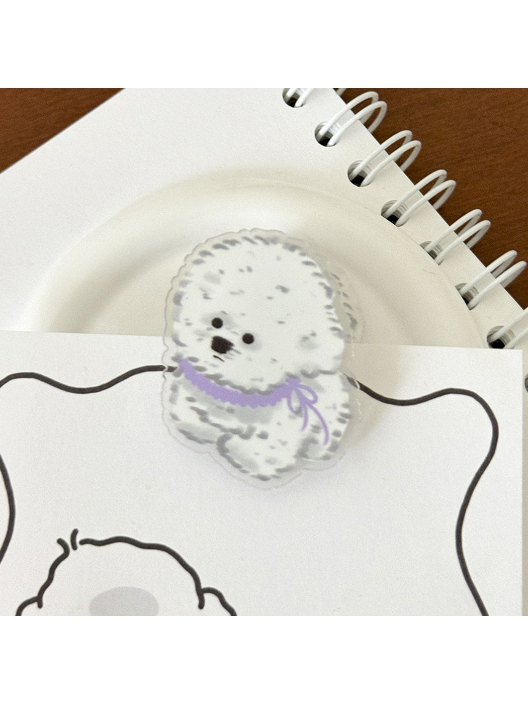 Clemi - Glossy Dog Shape Acrylic Decorative Planner Clip Oria & Co