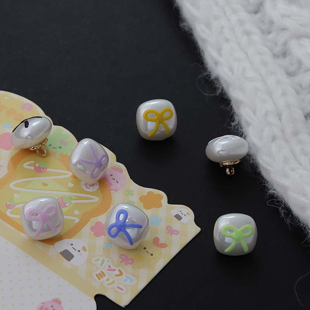 Bunli - 10-Pack DIY Decorative Plastic Bow Pattern Button
