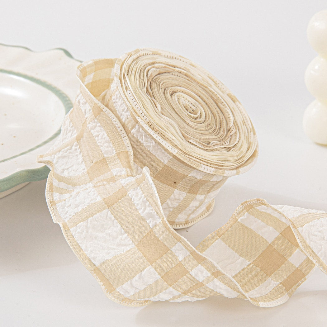 Rivora - DIY Ruffled Check Pleated Polyester Ribbon